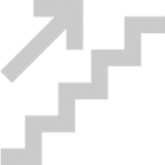 Icon: Treppe und Pfeil der nach oben zeigt